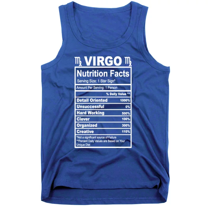 Virgo Nutrition Facts Gift Tank Top