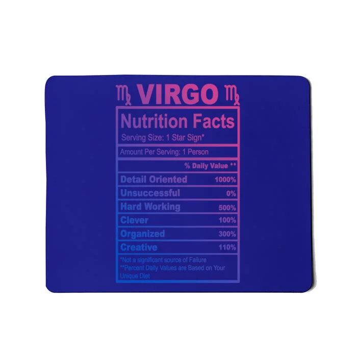 Virgo Nutrition Facts Cute Gift Mousepad