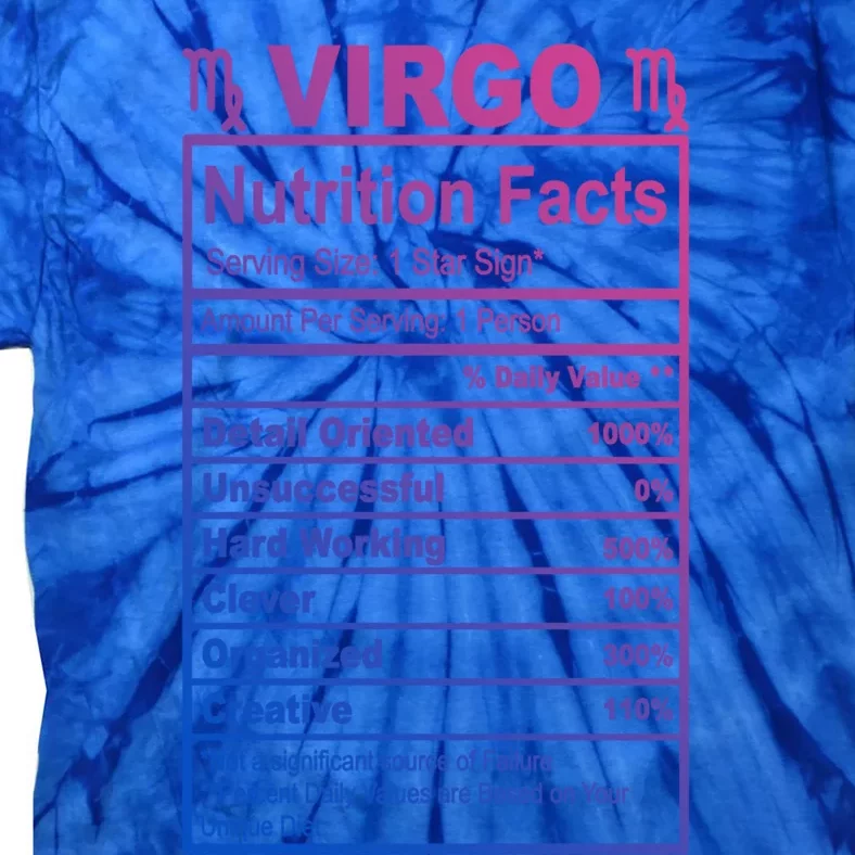 Virgo Nutrition Facts Cute Gift Tie-Dye T-Shirt