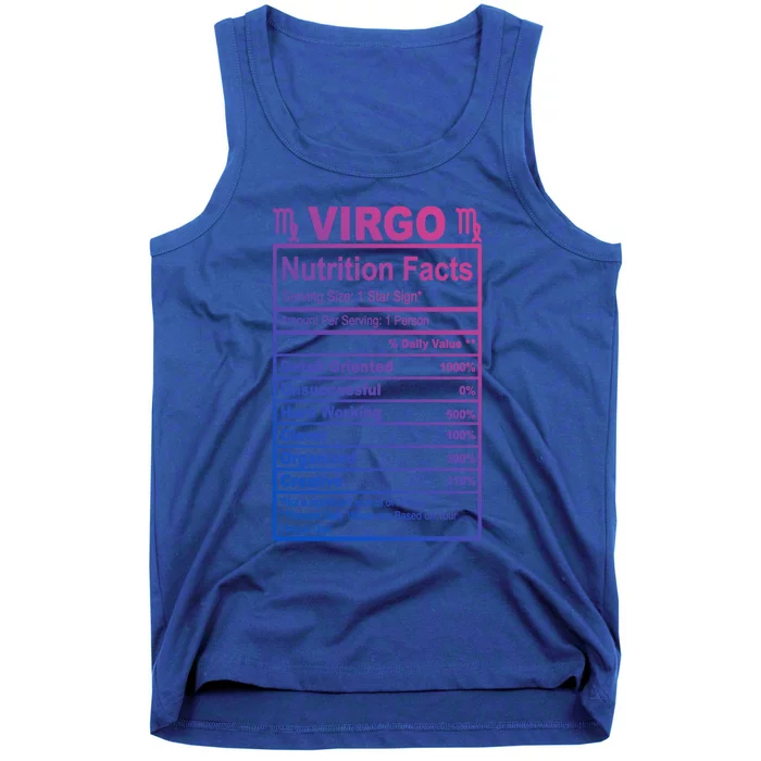 Virgo Nutrition Facts Cute Gift Tank Top