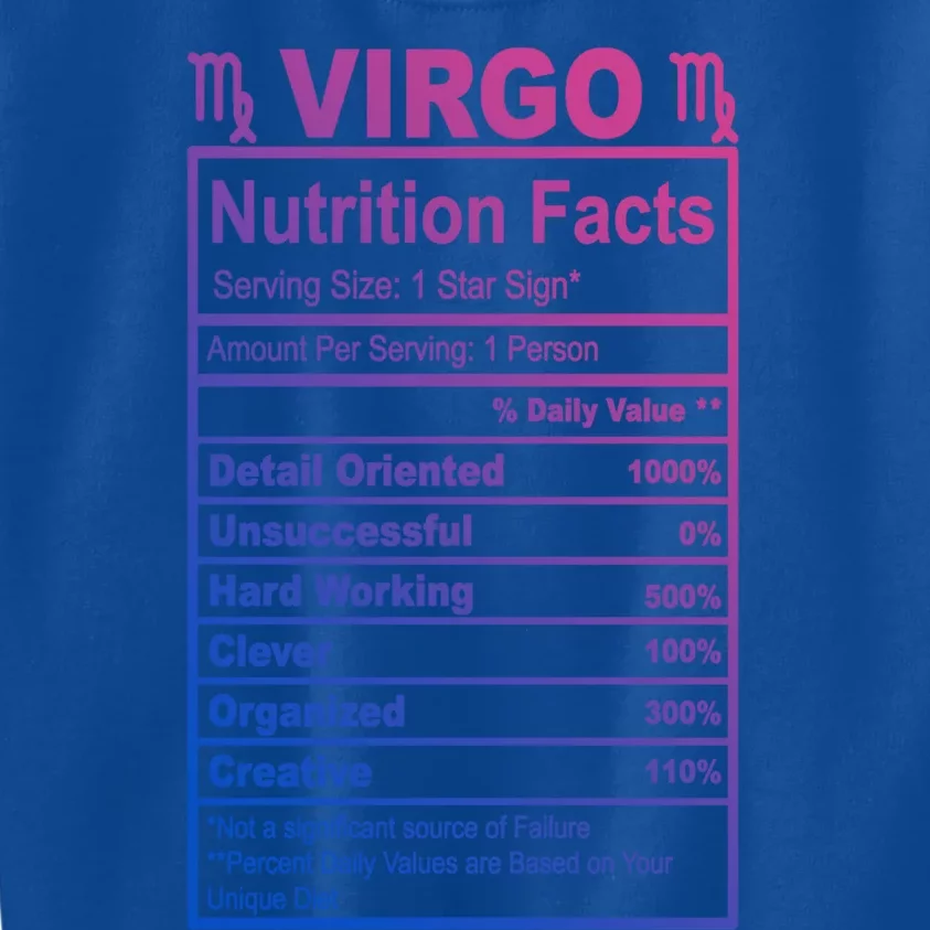 Virgo Nutrition Facts Cute Gift Kids Sweatshirt