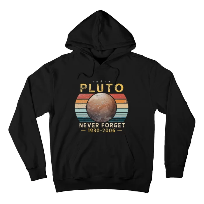 Vintage Never Forget Pluto Funny Space Science Lover Hoodie