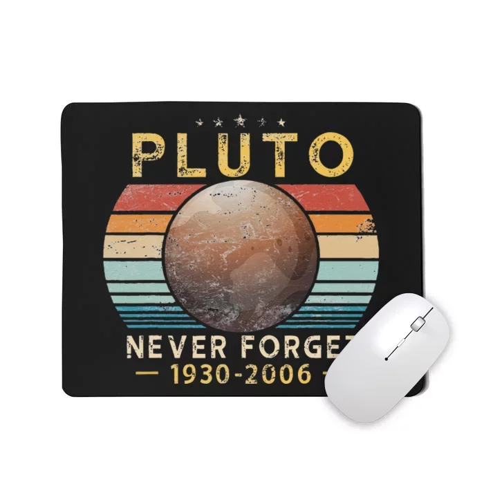 Vintage Never Forget Pluto Funny Space Science Lover Mousepad