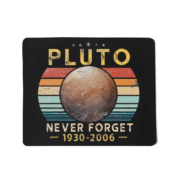 Vintage Never Forget Pluto Funny Space Science Lover Mousepad