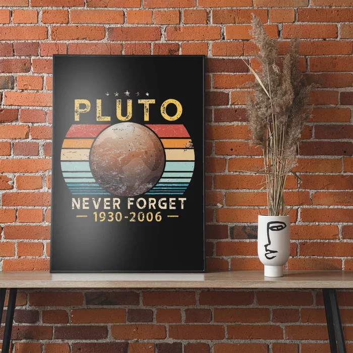 Vintage Never Forget Pluto Funny Space Science Lover Poster