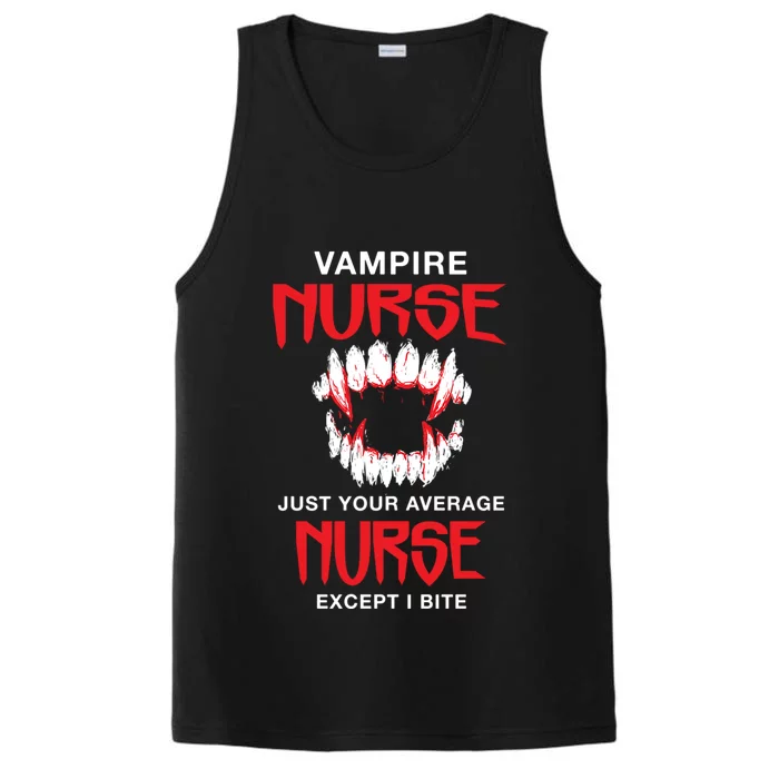 Vampire Nurse Halloween Nursing Scary Rn Funny Coworker Gift Performance Tank