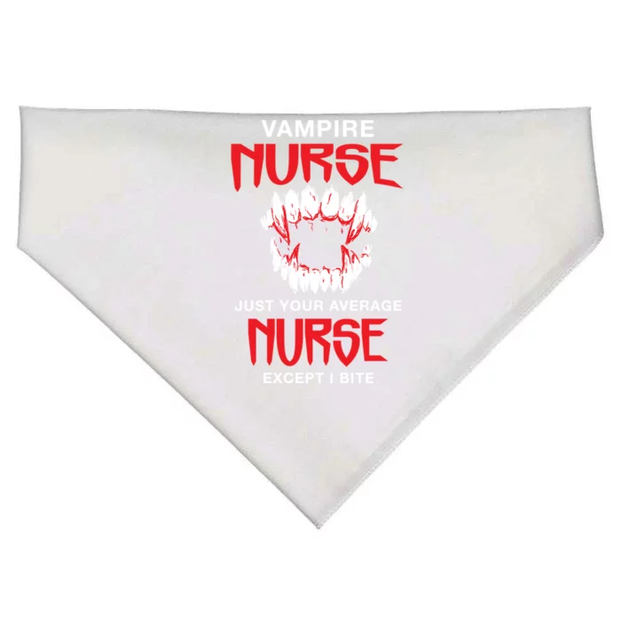 Vampire Nurse Halloween Nursing Scary Rn Funny Coworker Gift USA-Made Doggie Bandana