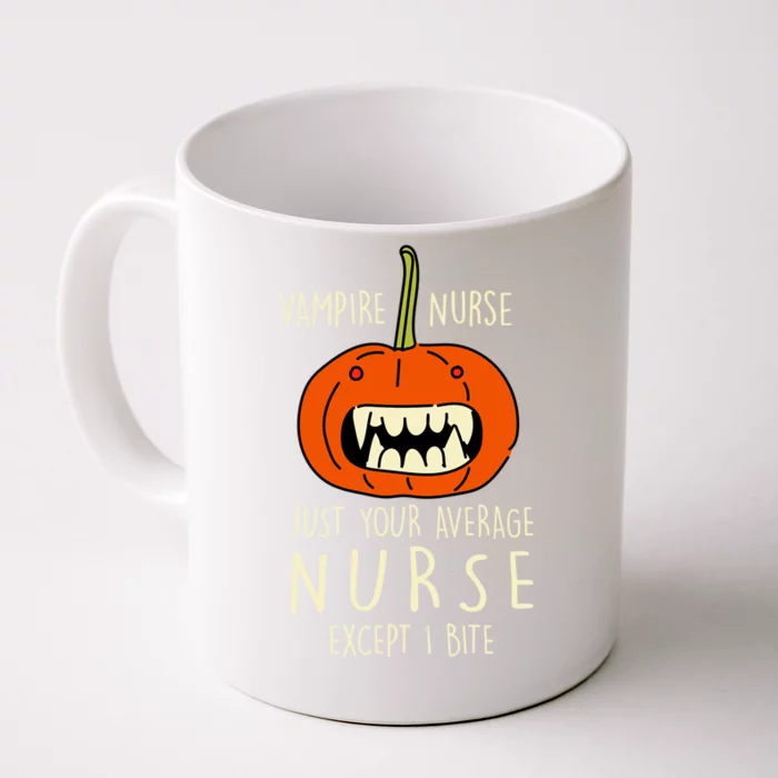 Vampire Nurse Halloween Nursing Scary Rn Pumpkin Funny Great Gift Front & Back Coffee Mug