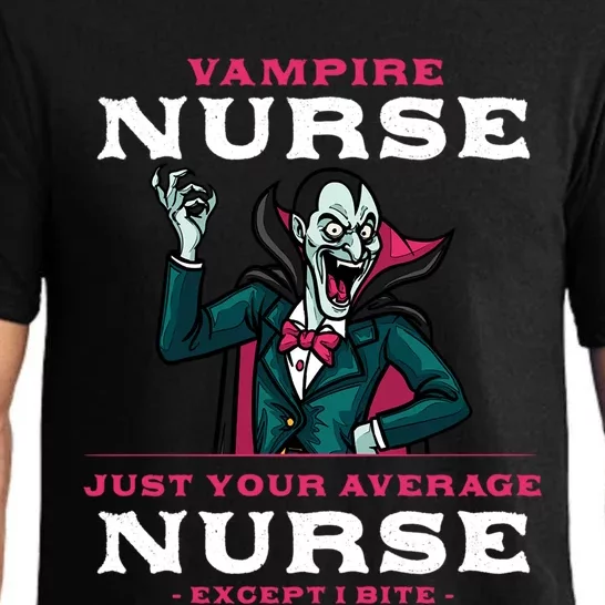 Vampire Nurse Halloween Nursing Scary Rn Villain Funny Gift Pajama Set