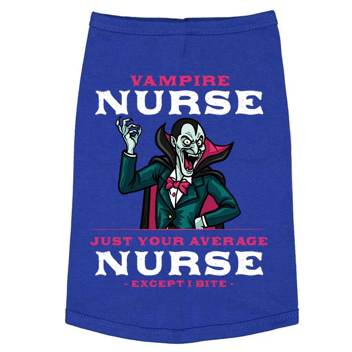 Vampire Nurse Halloween Nursing Scary Rn Villain Funny Gift Doggie Tank