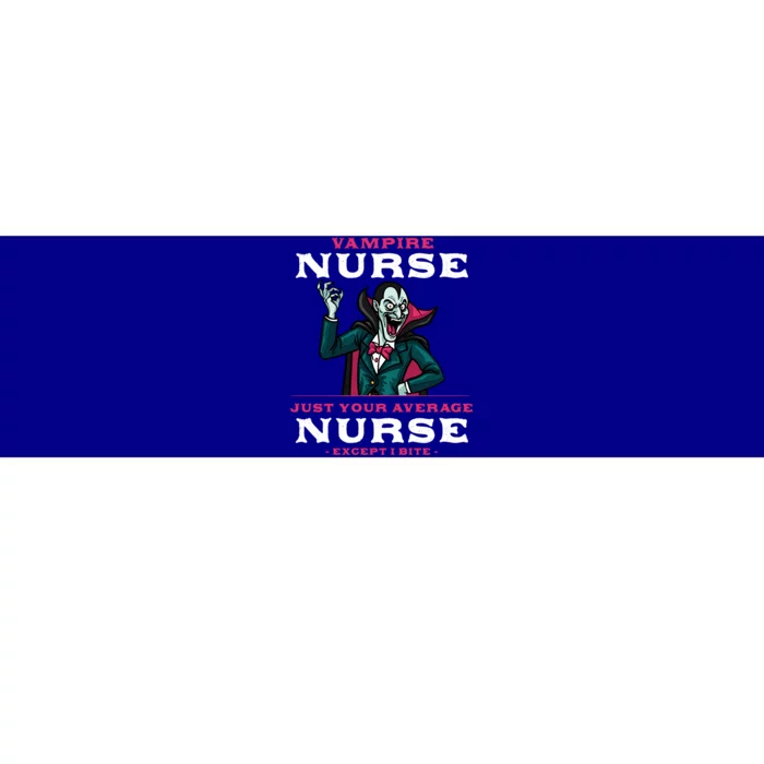 Vampire Nurse Halloween Nursing Scary Rn Villain Funny Gift Bumper Sticker