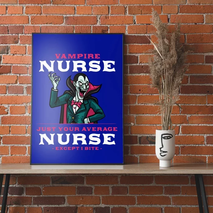 Vampire Nurse Halloween Nursing Scary Rn Villain Funny Gift Poster