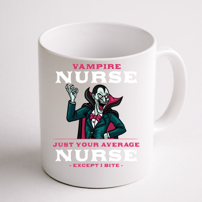 Vampire Nurse Halloween Nursing Scary Rn Villain Funny Gift Front & Back Coffee Mug