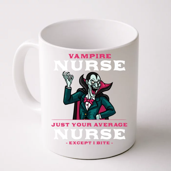 Vampire Nurse Halloween Nursing Scary Rn Villain Funny Gift Front & Back Coffee Mug