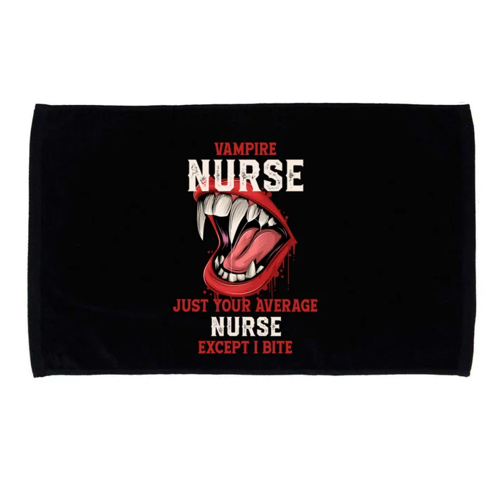 Vampire Nurse Halloween Nursing Scary Rn Work Blood Sucker Gift Microfiber Hand Towel