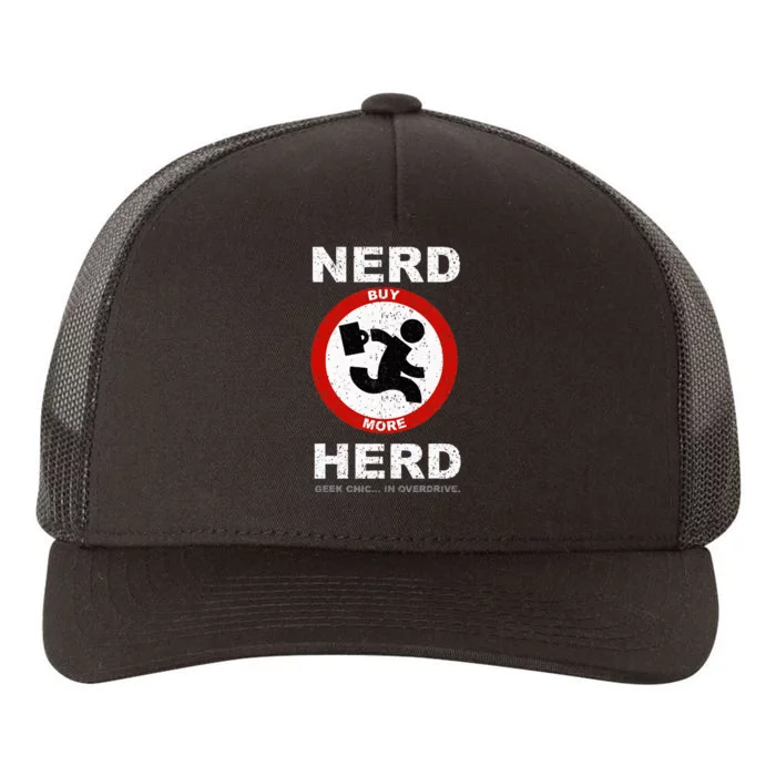 Vintage Nerd Herd Geek Chic In Overdrive Yupoong Adult 5-Panel Trucker Hat