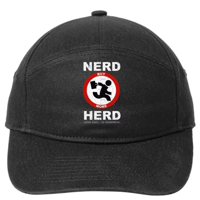 Vintage Nerd Herd Geek Chic In Overdrive 7-Panel Snapback Hat