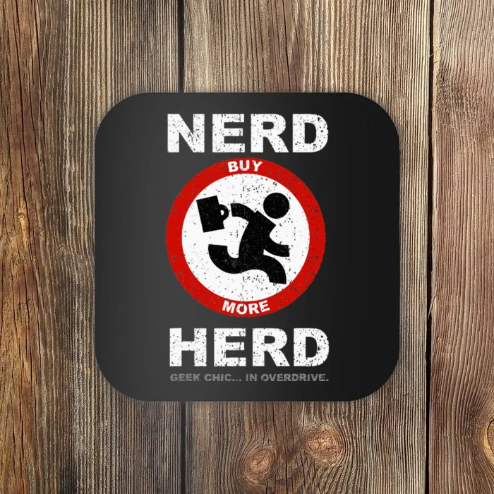 Vintage Nerd Herd Geek Chic In Overdrive Coaster