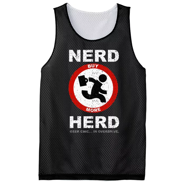 Vintage Nerd Herd Geek Chic In Overdrive Mesh Reversible Basketball Jersey Tank