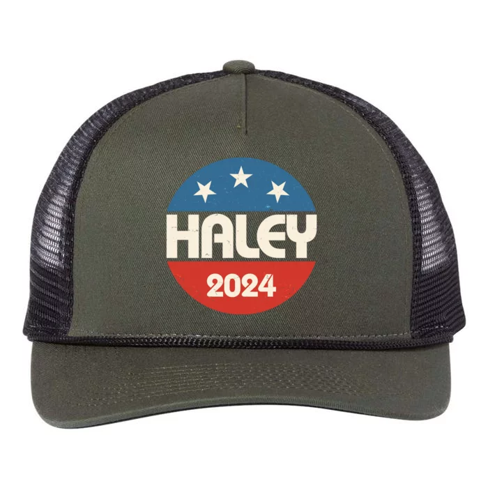 Vintage Nikki Haley For President 2024 Election Retro Rope Trucker Hat Cap