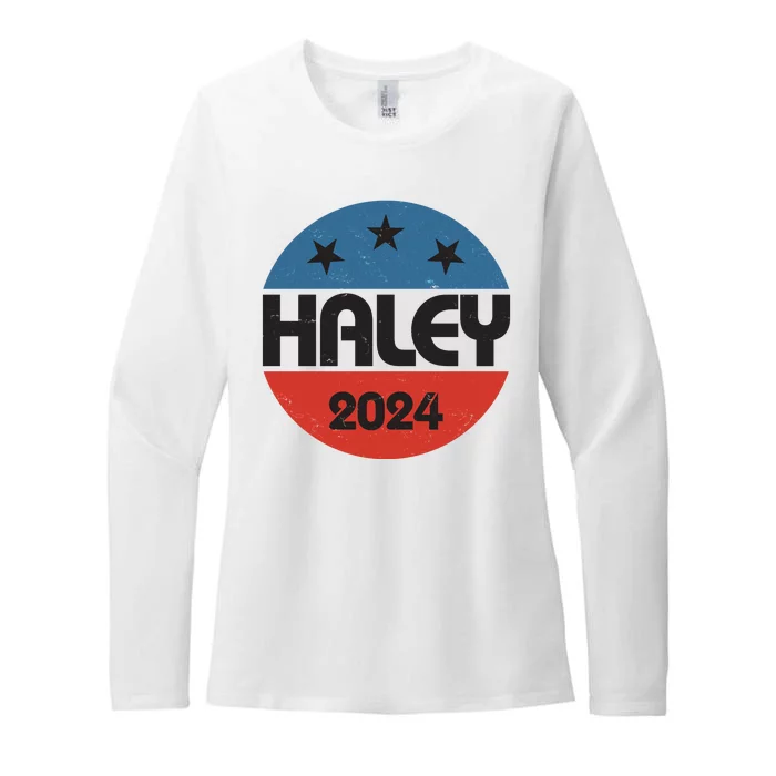 Vintage Nikki Haley For President 2024 Election Womens CVC Long Sleeve Shirt