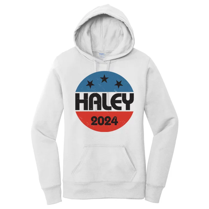 Vintage Nikki Haley For President 2024 Election Women's Pullover Hoodie