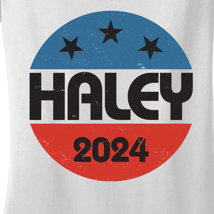 Vintage Nikki Haley For President 2024 Election Women's V-Neck T-Shirt