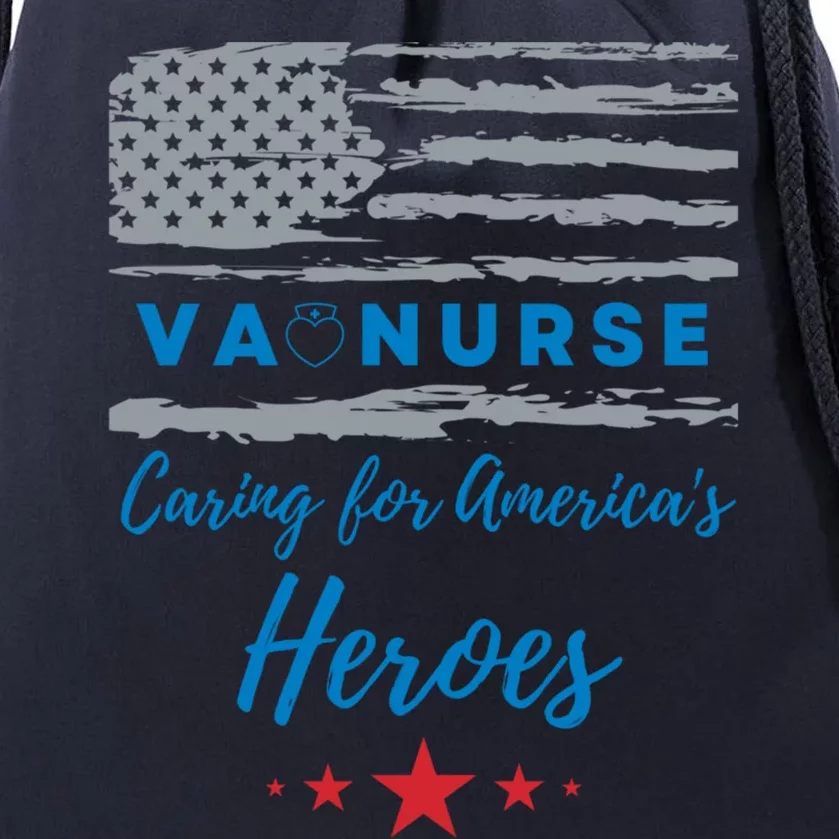 Va Nurse Heroes Serving Heroes Patriotic Flag Gift Drawstring Bag