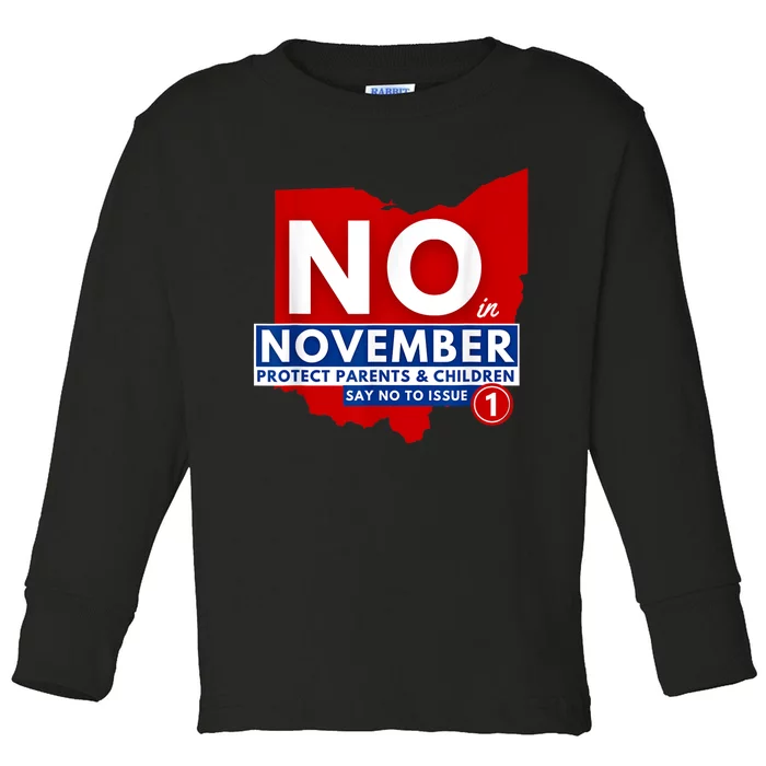 Vote NO In November Toddler Long Sleeve Shirt