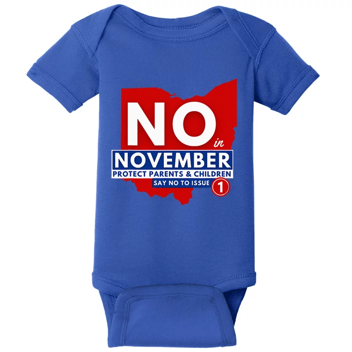 Vote NO In November Funny Trump 2024 Baby Bodysuit