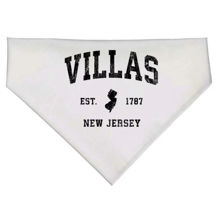 Villas New Jersey Nj Vintage Athletic Sports USA-Made Doggie Bandana