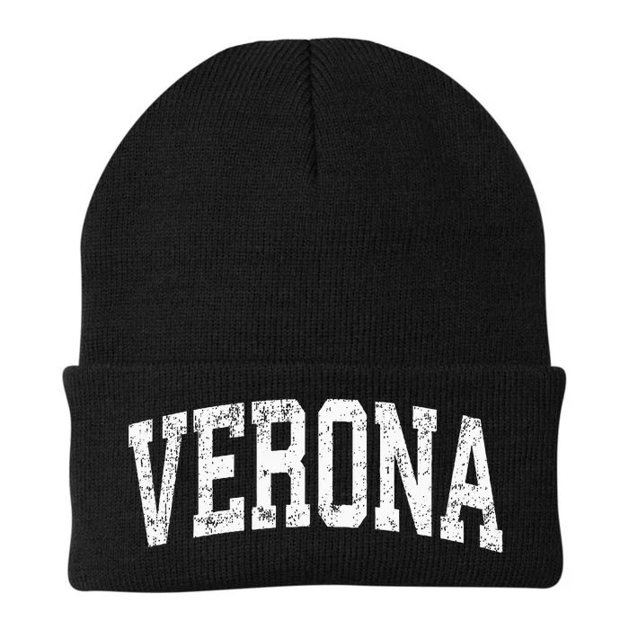 Verona New Jersey NJ Vintage Athletic Sports Knit Cap Winter Beanie