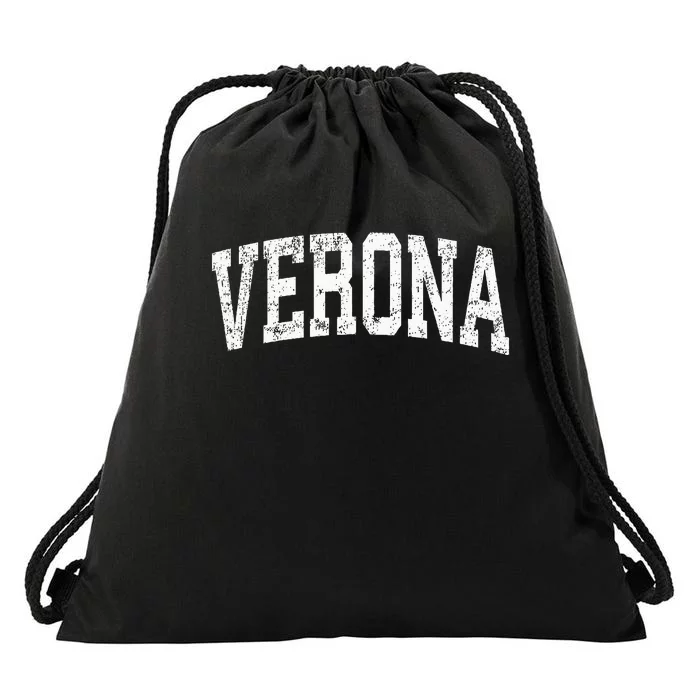 Verona New Jersey NJ Vintage Athletic Sports Drawstring Bag