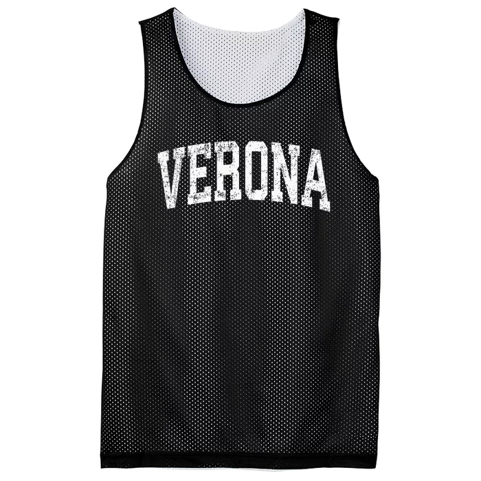 Verona New Jersey NJ Vintage Athletic Sports Mesh Reversible Basketball Jersey Tank