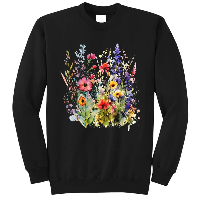 Vintage Nature Lover Botanical Floral Aesthetic Wildflowers Sweatshirt