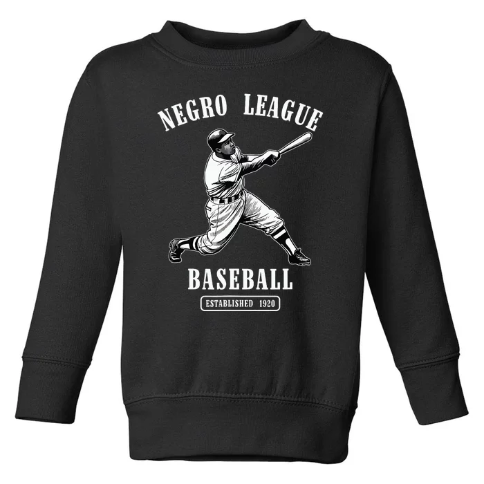 Vintage Negro League Baseball Black History Month Juneteenth Toddler Sweatshirt