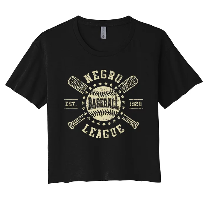 Vintage Negro League Baseball Women's Crop Top Tee