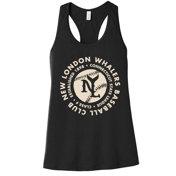 Vintage New London Whalers Defunct Connecticut Baseball Club Women's Racerback Tank