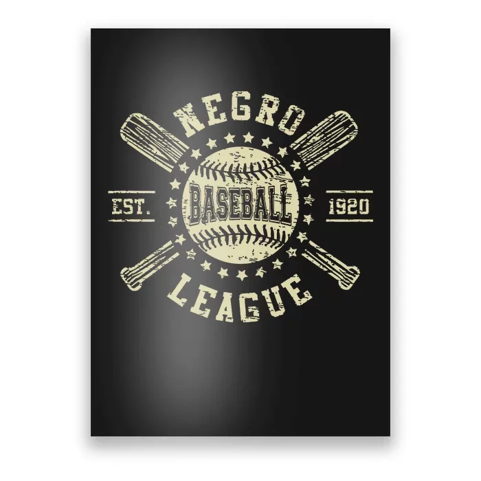 Vintage Negro League Baseball Black History Month Poster