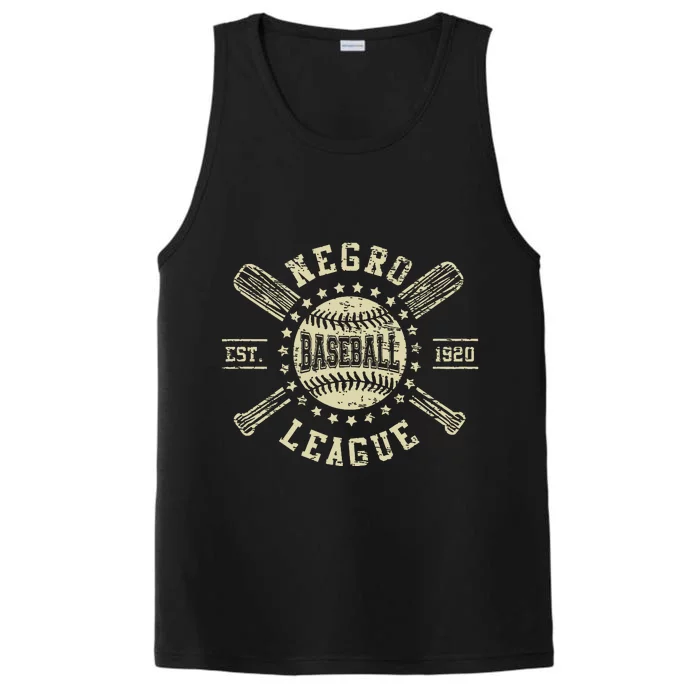 Vintage Negro League Baseball Black History Month Performance Tank