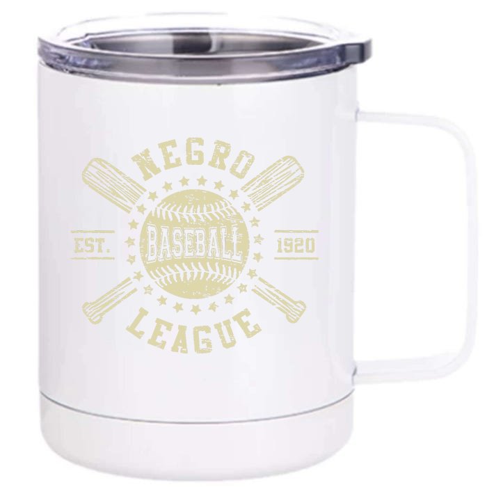 Vintage Negro League Baseball Black History Month Front & Back 12oz Stainless Steel Tumbler Cup