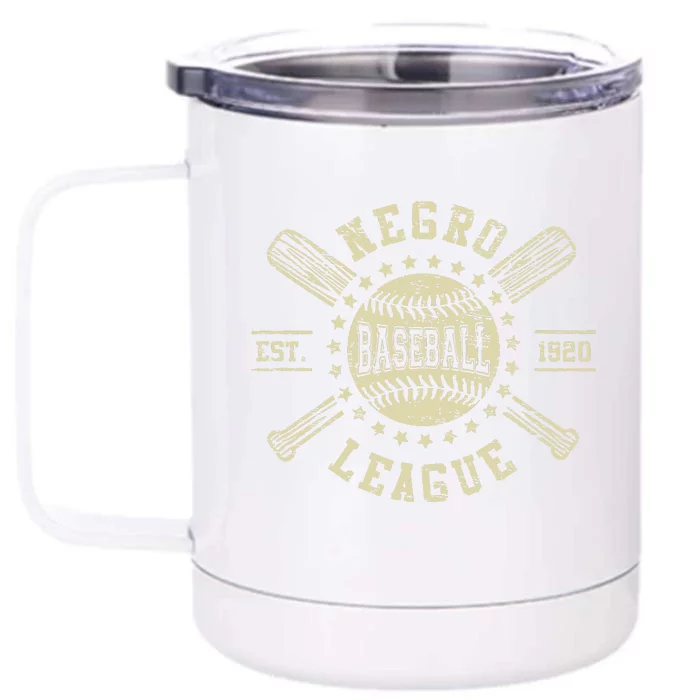 Vintage Negro League Baseball Black History Month Front & Back 12oz Stainless Steel Tumbler Cup