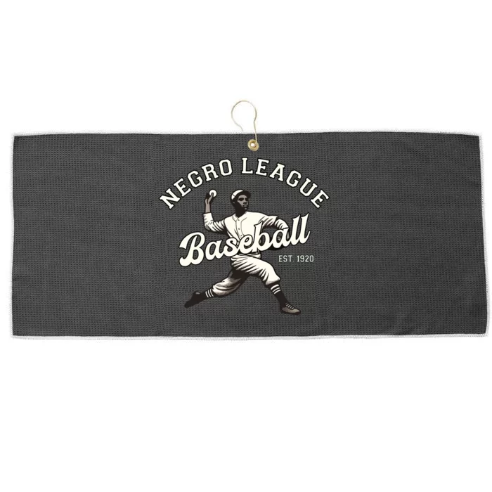 Vintage Negro League Baseball Black History Month Large Microfiber Waffle Golf Towel