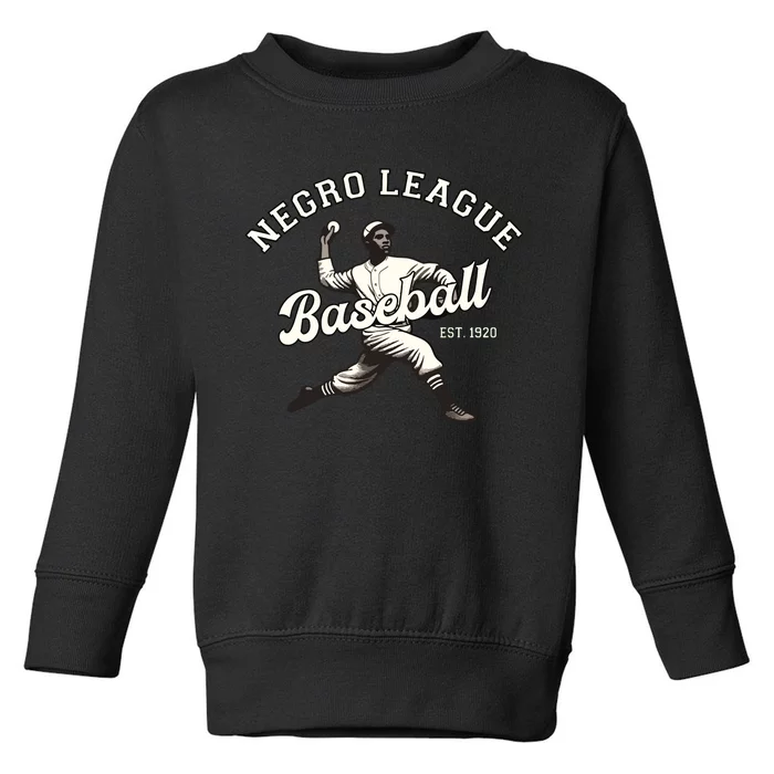 Vintage Negro League Baseball Black History Month Toddler Sweatshirt