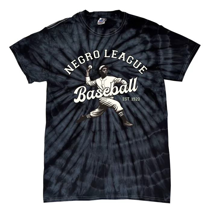 Vintage Negro League Baseball Black History Month Tie-Dye T-Shirt