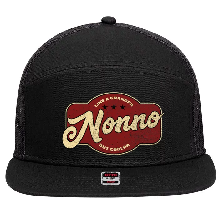 Vintage Nonno Like A Grandpa But Cooler Italian Nono 7 Panel Mesh Trucker Snapback Hat