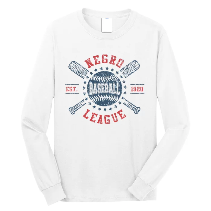 Vintage Negro League Baseball Black History Month Long Sleeve Shirt