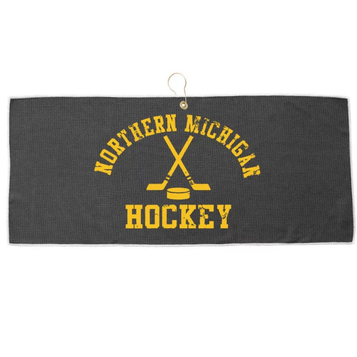 Vintage Northern Michigan Hockey Large Microfiber Waffle Golf Towel