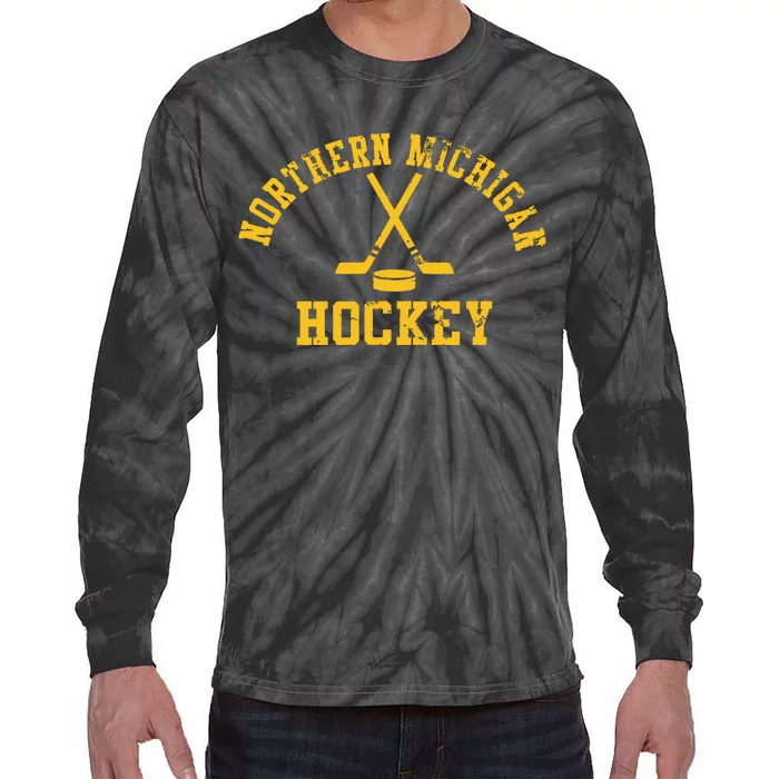 Vintage Northern Michigan Hockey Tie-Dye Long Sleeve Shirt