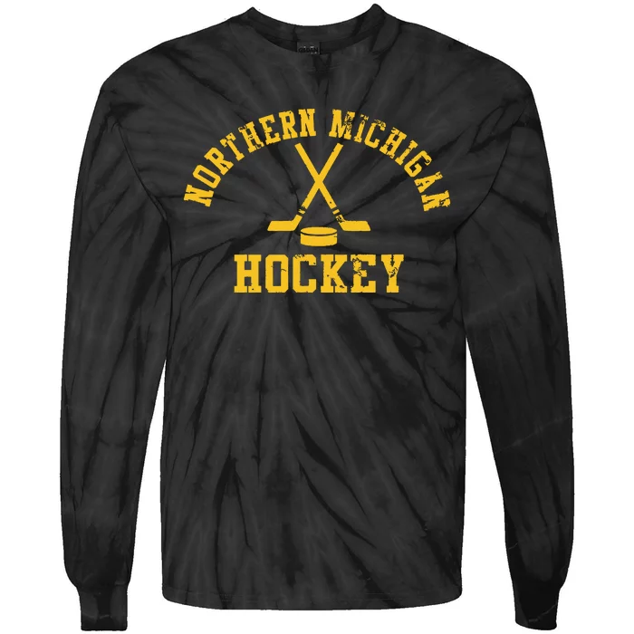 Vintage Northern Michigan Hockey Tie-Dye Long Sleeve Shirt